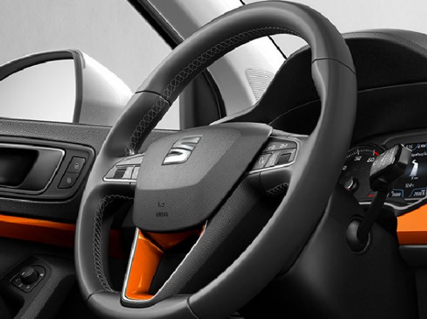 Decorativo volante piel 'Naranja Samoa' ORIGINAL SEAT Ateca 575072390AX2U