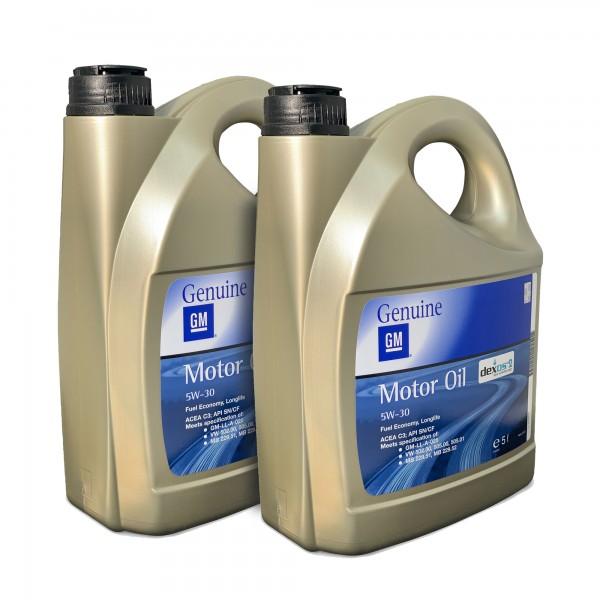 Pack 10 Litros Aceite de motor '5W-30 DEXOS2 LONGLIFE'' ORIGINAL OPEL 93165557