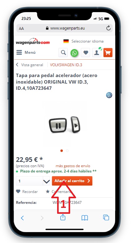 calculadora de costes piezas de recambio - step 1