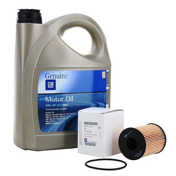 Pack Filtro Aceite ORIGINAL OPEL Astra J 1.3 CDTi 95516104 & Aceite OPEL DEXOS2 LL 5W30 5L