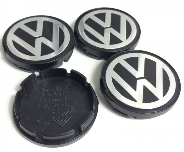 Juego 4 Tapas centro Tapacubos Buje llantas Emblema Anagrama Logo VW ORIGINAL 6N0601171BXF