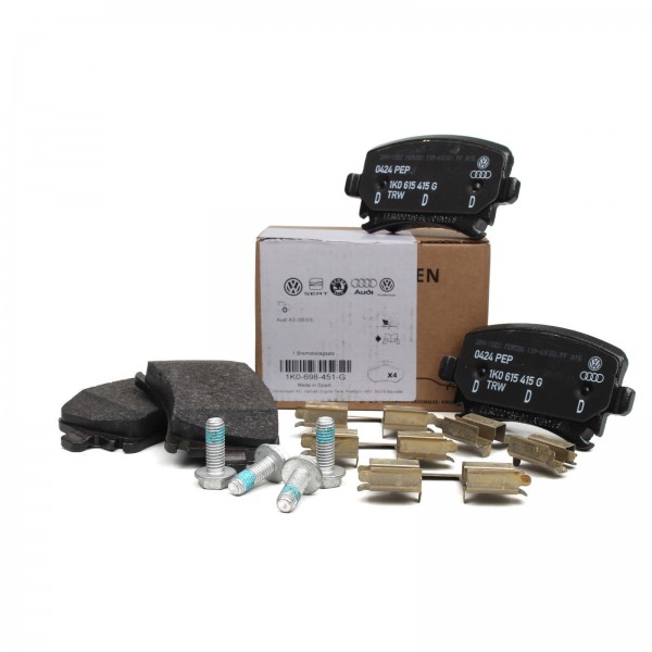 Juego 4 Pastillas de Freno traseras ORIGINAL VW Golf Touran AUDI A3 A4 1K0698451G 1K0698451S