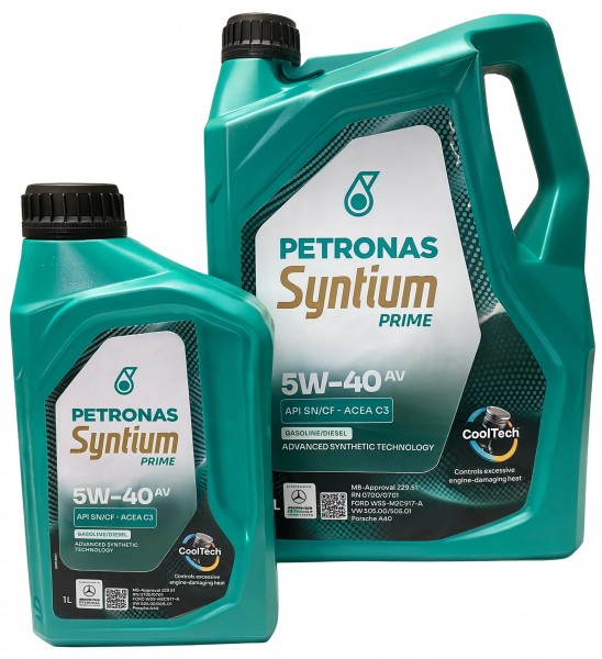 Petronas SYNTIUM PRIME AV 5W-40, pack de 6 litros