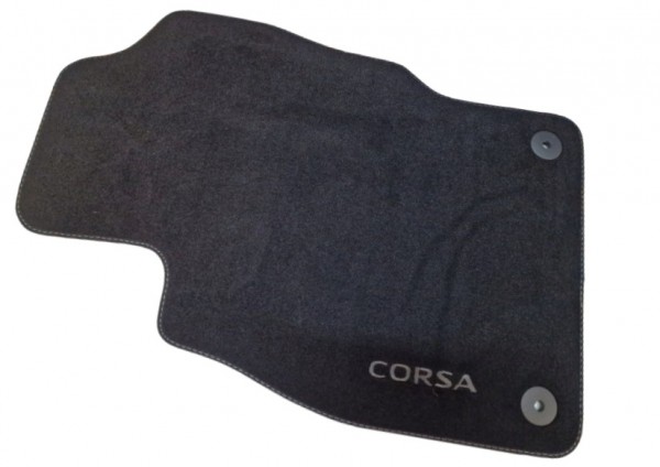 ALFOMBRILLA, Piso delantero izquierdo, Negra,Velour ORIGINAL Opel Corsa E, 39187361