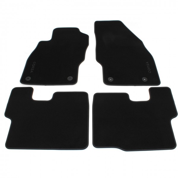 Juego (4 udes) Alfombrillas Terciopelo negro ORIGINAL OPEL CORSA E, 39187352