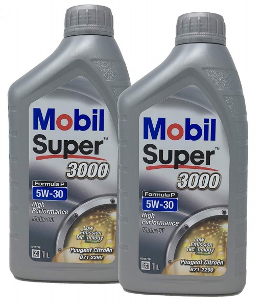 Pack 2 Litros MOBIL Super 3000 Formula P 5W30, 151196