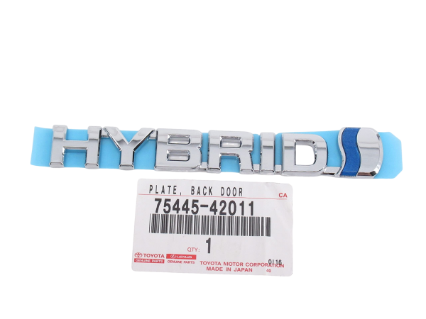 Rotulo cromado logotipo 'HYBRID-I' ORIGINAL Toyota RAV4,7544542011