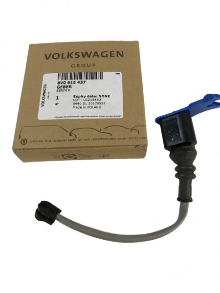 Sensor pastillas de freno delanteras ORIGINAL SEAT AUDI VW SKODA, 8V0615437