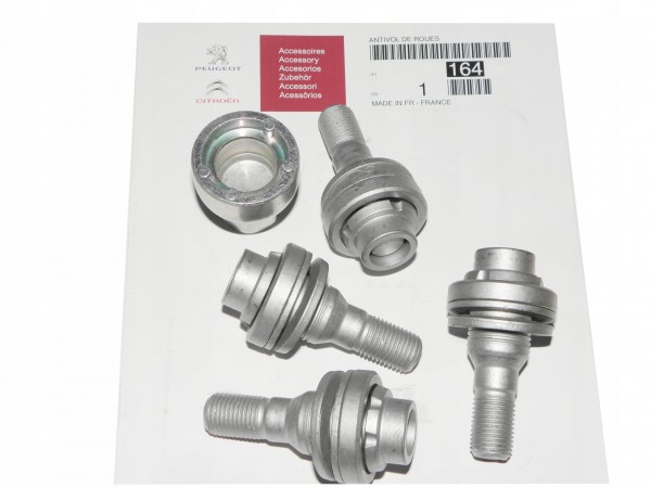 Juego tornillos antirrobo rueda ORIGINAL PSA 12x125, 540609