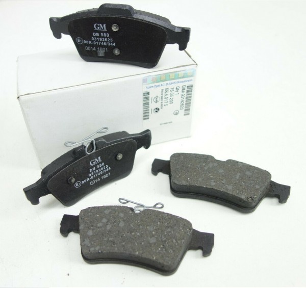 Juego 4 pastillas Freno Traseras ORIGINAL OPEL GM 93192623