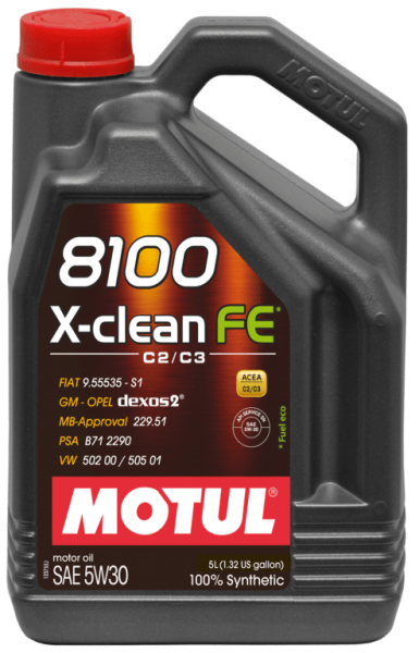 Motul 8100 X-CLEAN FE 5W30 C2/C3 5L 104777