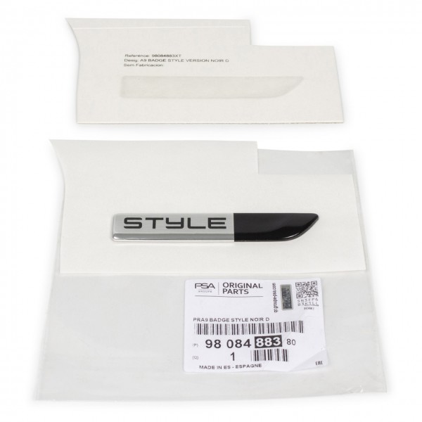 Adhesivo decorativo letras 'STYLE' lado derecho ORIGINAL PEUGEOT 208, 9808488380