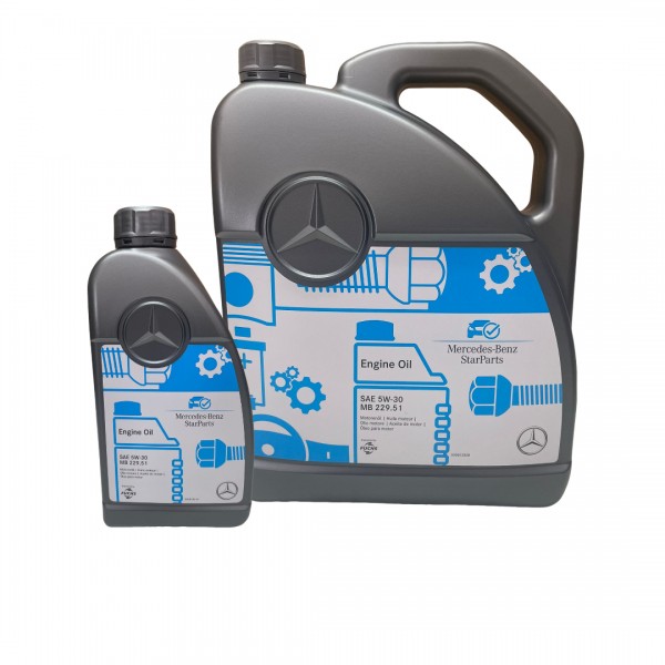 Pack 6 Litros Aceite motor Original MERCEDES BENZ MB229.51 5W30 MB5305, MB5301