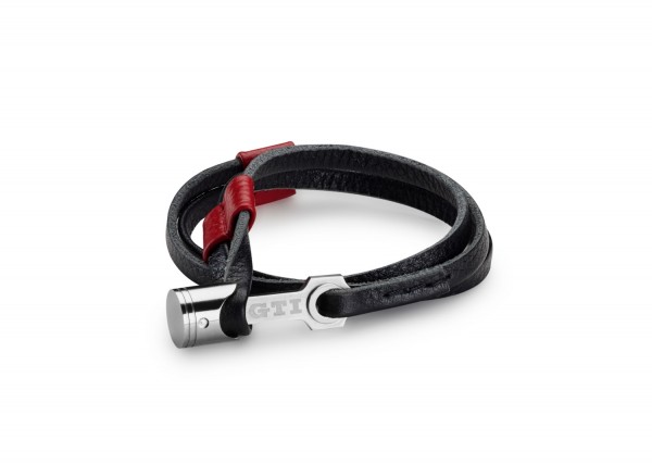 Brazalete cuero negro colección GTI ORIGINAL VW, 5HV084319