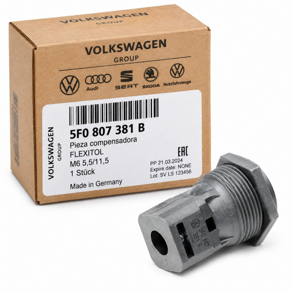 Pieza compensadora FLEXITOL M6 para guía de faro ORIGINAL SEAT León III (5F1), 5F0807381B