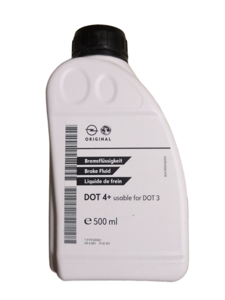 Líquido de frenos DOT4+ 500ml ORIGINAL OPEL,93160363