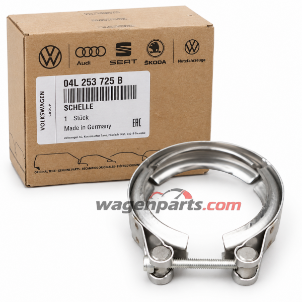 Abrazadera Filtro de particulas Diesel a Turbo Original SKODA VW AUDI SEAT, 04L253725B