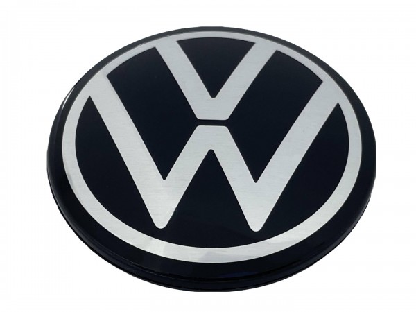 Tapa (1ud) logotipo VW llanta aluminio cromo negro ORIGINAL VW, 5H0601171FOD