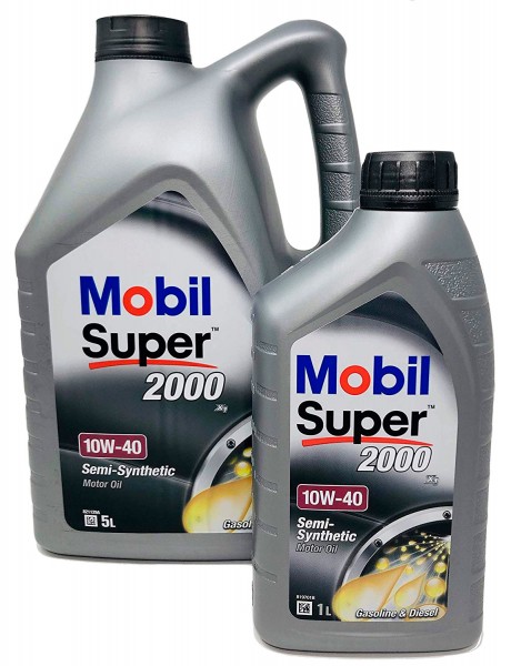 Pack 6 Litros MOBIL Super 2000 X1 10W40, 151188 151187