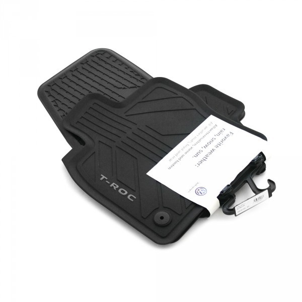 Juego (4 udes) Alfombrillas goma color negro ORIGINAL VW T-ROC, 2GA06150082V