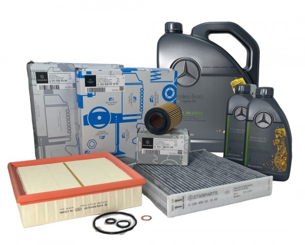 Pack 7L Aceite SAE 5W30 MB 229.51 & 3 Filtros ORIGINALES MERCEDES-BENZ