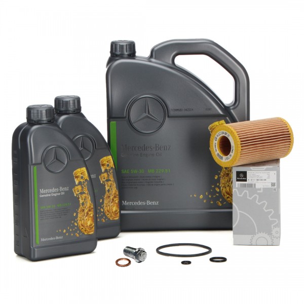 Pack Filtro Aceite ORIGINAL MERCEDES BENZ A6111800009 & Aceite ORIGINAL 5W30 MB 229.51 7L