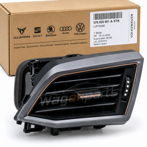 Difusor negro/cromado brillante Lado conductor (izquierdo) ORIGINAL CUPRA Formentor, 576820901AXTK
