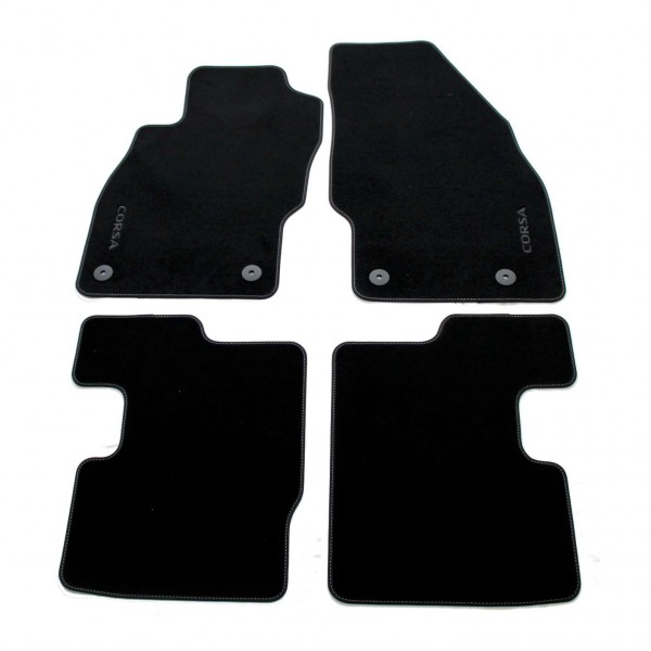Juego (4 udes) Alfombrillas de Goma negro ORIGINAL OPEL CORSA E, D,13444317