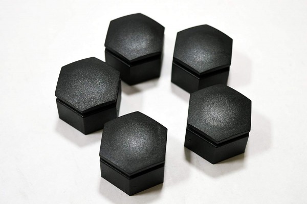 5x Tapas para tuercas de llantas en color Negro ORIGINAL OPEL ADAM 90343694
