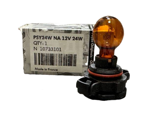 Portalamparas con bombilla,vidrio amarillo (PSY24W) ORIGINAL VW AUDI,N10733101