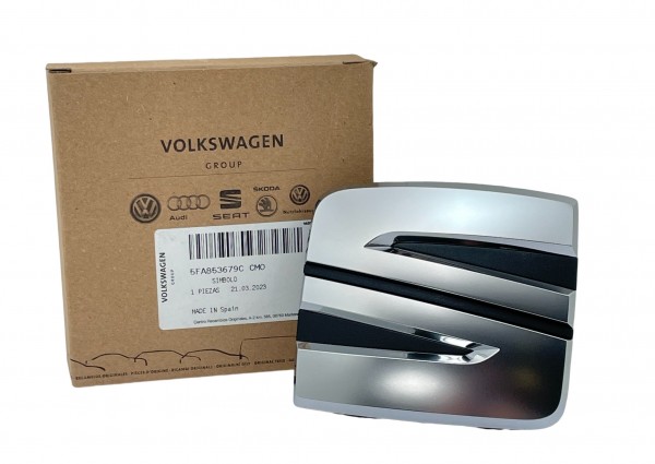 Emblema anagrama logo SEAT rejilla de radiador parachoques delantero ORIGINAL SEAT, 5FA853679CCMO