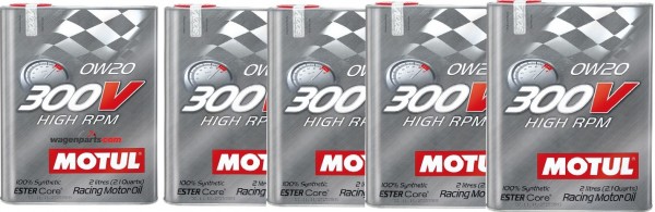Pack 10 Litros Motul 300V HIGH RPM 0W20 104239