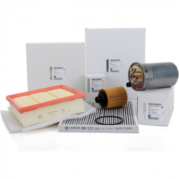 Pack 4 Filtros ORIGINAL GM Opel Corsa D 1.3 CDTI para vehículos desde VIN 96129270