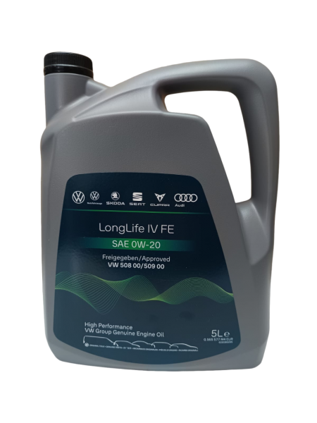 5 Litros Aceite LongLife IV FE 0W20 ORIGINAL SEAT SKODA AUDI VW, GS60577M4EUR