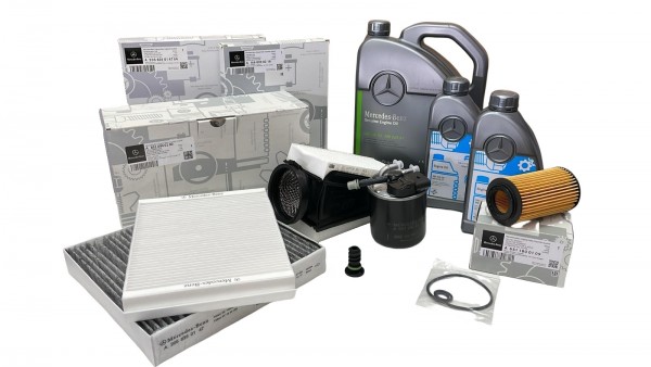 Pack 5 Filtros ORIGINAL MERCEDES BENZ W205 & Aceite ORIGINAL 5W30 MB 229.51 7 Litros