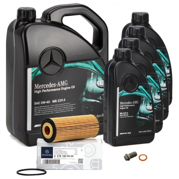 Pack 9L Aceite SAE '0W40' MB AMG & Filtro de Aceite ORIGINAL MERCEDES-BENZ 2711800509