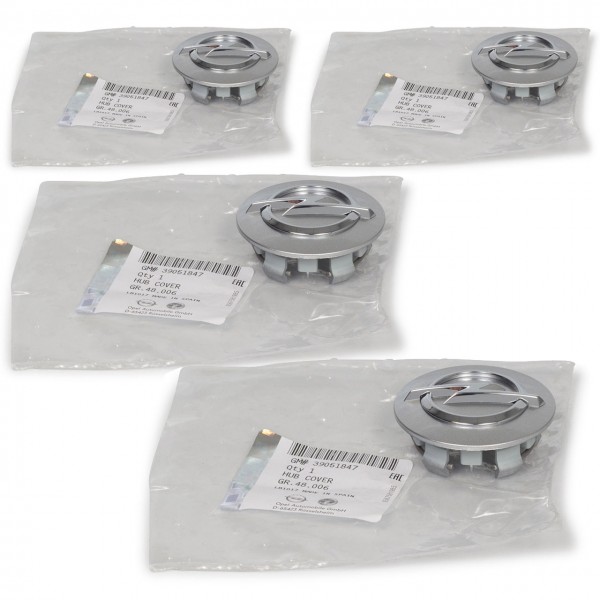 Juego (4 udes) centro Tapacubos Buje llantas ORIGINAL OPEL Insignia B, Grandland X, 39051847