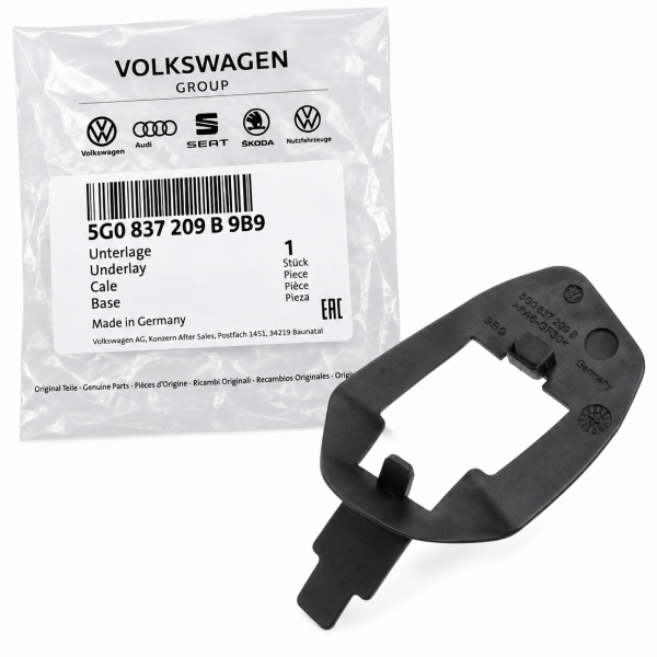Base izquierda delantero manija exterior puerta Original VW AUDI SEAT SKODA, 5G0837209B9B9