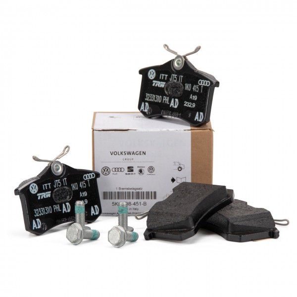 Juego 4 pastillas Freno traseras ORIGINAL AUDI VW SEAT SKODA, 5K0698451B
