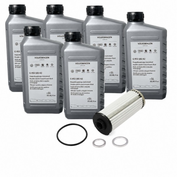 Kit DSG Aceite 6L G052182A2 & Filtro cambio ORIGINAL VW AUDI 0GC325183A