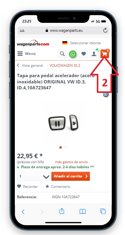 calculadora de costes piezas de recambio - step 2 otra posibilidad