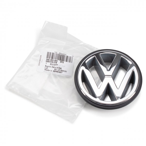 Emblema logotipo 'VW' Cromado ORIGINAL VW Caddy, Golf, Passat, Polo, 3A0853600EPG