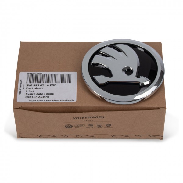 Emblema logotipo 'SKODA' ORIGINAL SKODA Fabia, Octavia, Superb, Yeti, 3V0853621AFOD