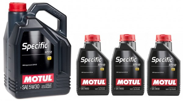 Pack Motul SPECIFIC 229.52 5W30 8L 104845 104844