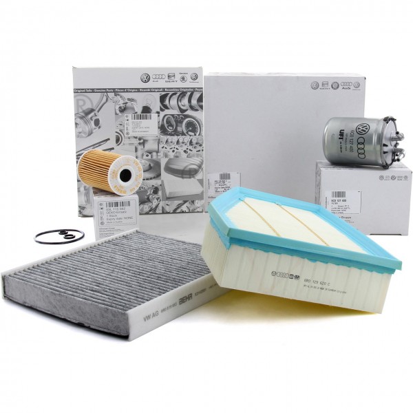 Pack 4 Filtros ORIGINAL SEAT Ibiza IV (6J,6P), AUDI A1 (8X) (2.0 TDI 136/143 CV)