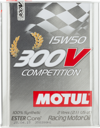 MOTUL 300V COMPETITION 15W50 Motores de competición gasolina o diésel 104244, 2 Litros