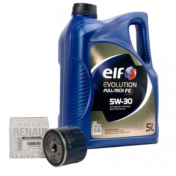 Pack Filtro Aceite ORIGINAL RENAULT 8200768927 & ELF Evolution Full Tech 5W-30 5L