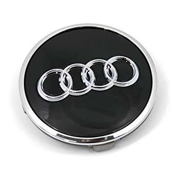 Tapa centro de llanta rueda Buje Negro Brillante AUDI Original 8W0601170A