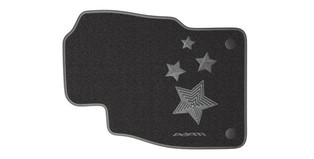 Juego (4 udes) Alfombrillas Terciopelo negro 'Estrellas y rayas' ORIGINAL OPEL ADAM 13460344