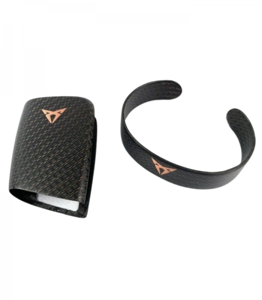 Carcasa de llave & Pulsera 'fibra de carbono cobre' ORIGINAL CUPRA Ateca, 575087013G